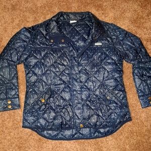 Columbia Navy polka dot jacket